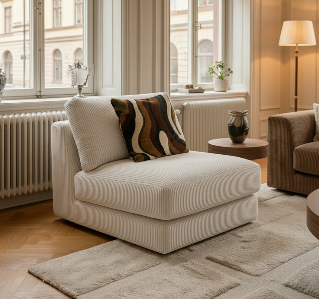 Chiara Fåtölj utan armstöd Lincoln Creme