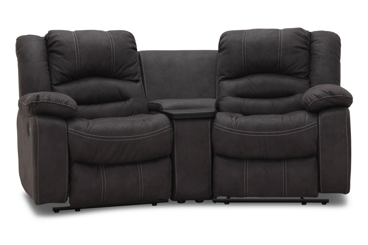 Cinema 2-sits Svängd Biosoffa Grått Tyg