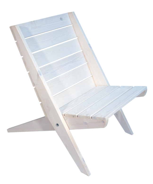 Granny Utestol Double Furu Oljad Vit