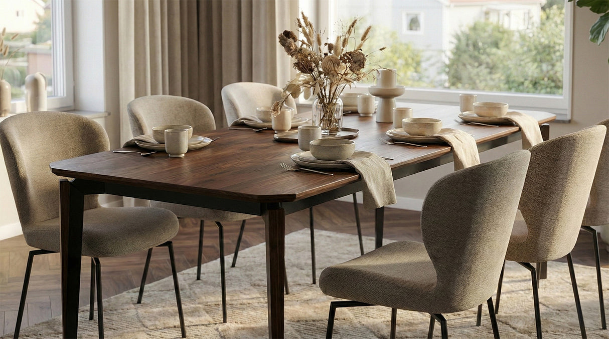 Edge Matbord 100x200-300 cm Walnut