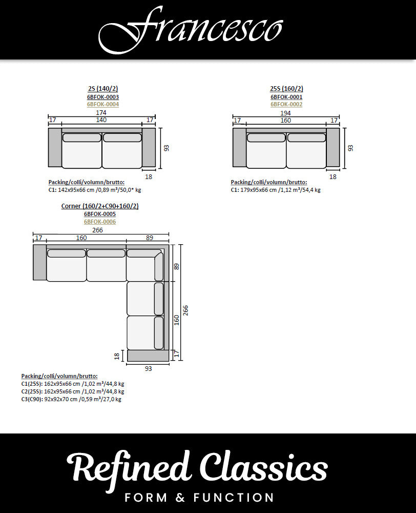 Francesco 2,5-sits soffa