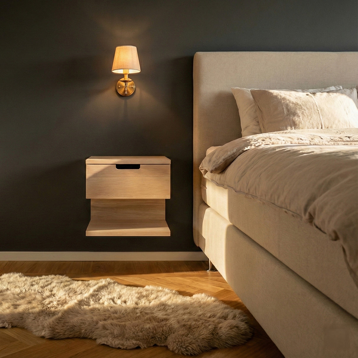 Frikk Sängbord Vitoljad ek