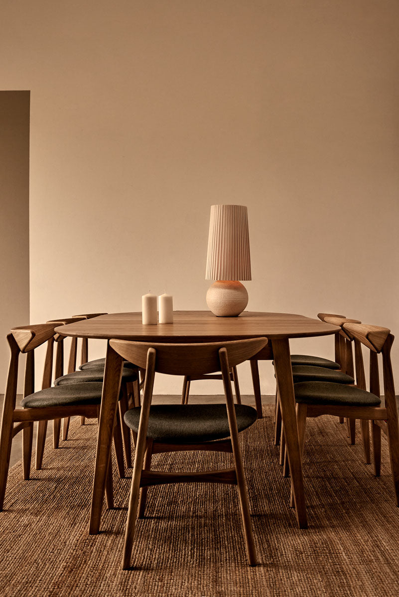 Genesis Matbord Rund 120 cm ink 2 Iläggsskivor Smoked Oak