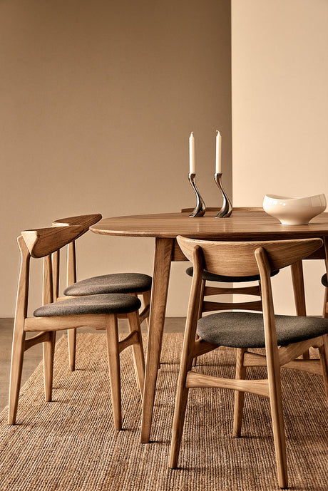 Genesis Matbord Rund 120 cm ink 2 Iläggsskivor Smoked Oak