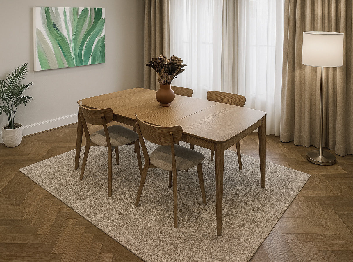 Genesis Matbord 90x130 cm ink 2 Iläggsskivor Smoked Oak