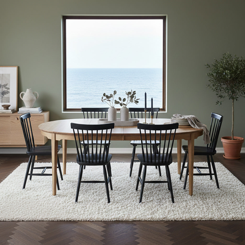 HOVDALA Matbord Ø 115cm Inkl. Två Ilägg Ek