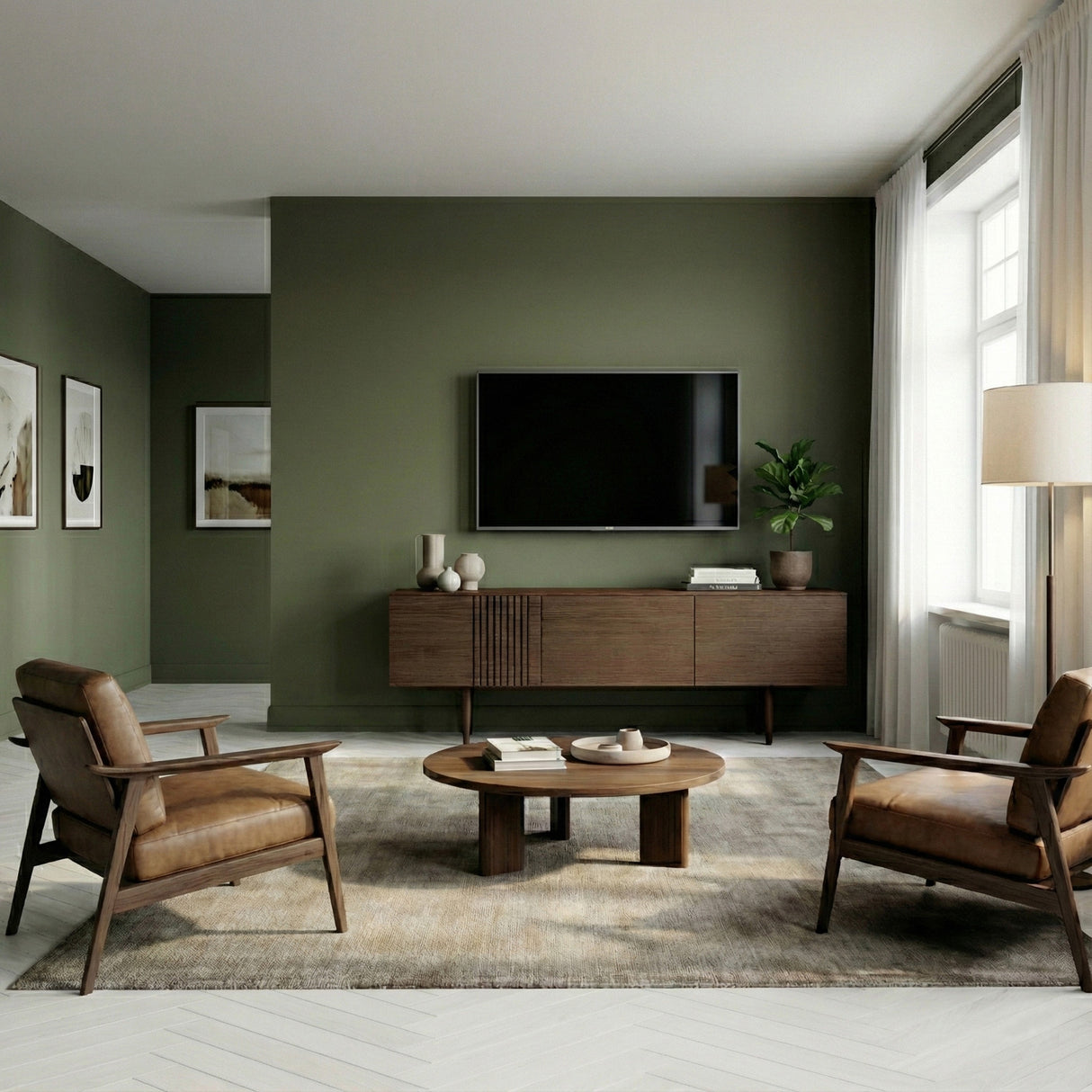 Joel Mediabänk 150 cm Rökbetsad Ek