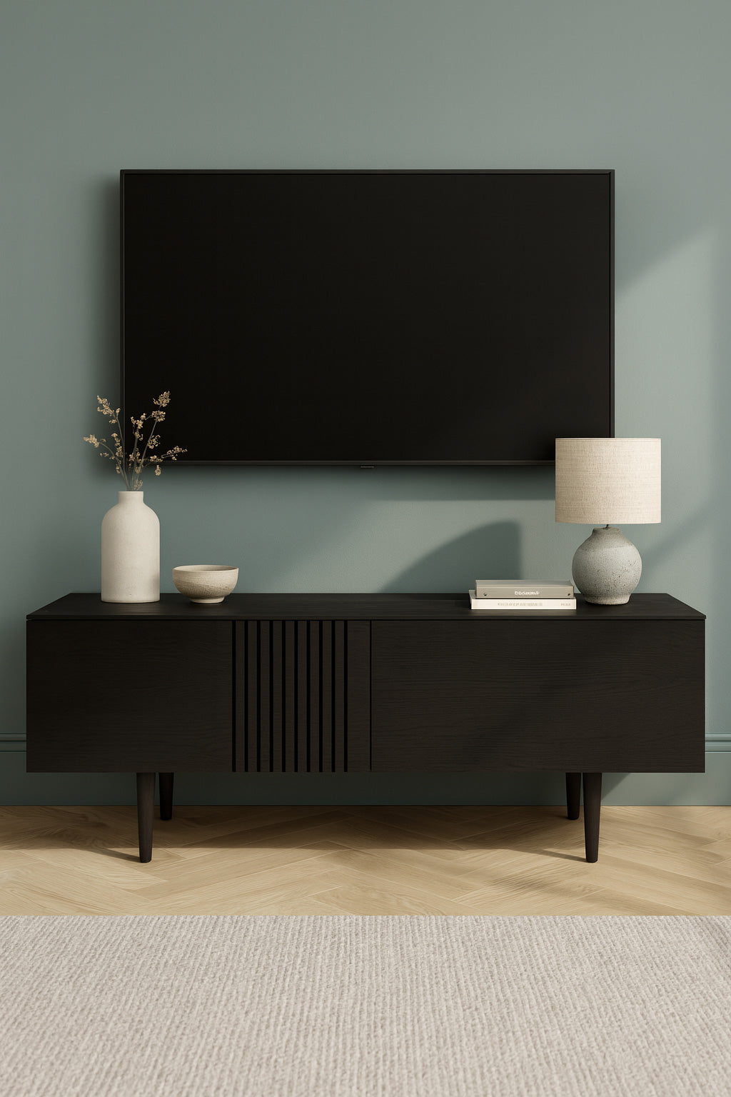 Joel Mediabänk 120 cm Svart