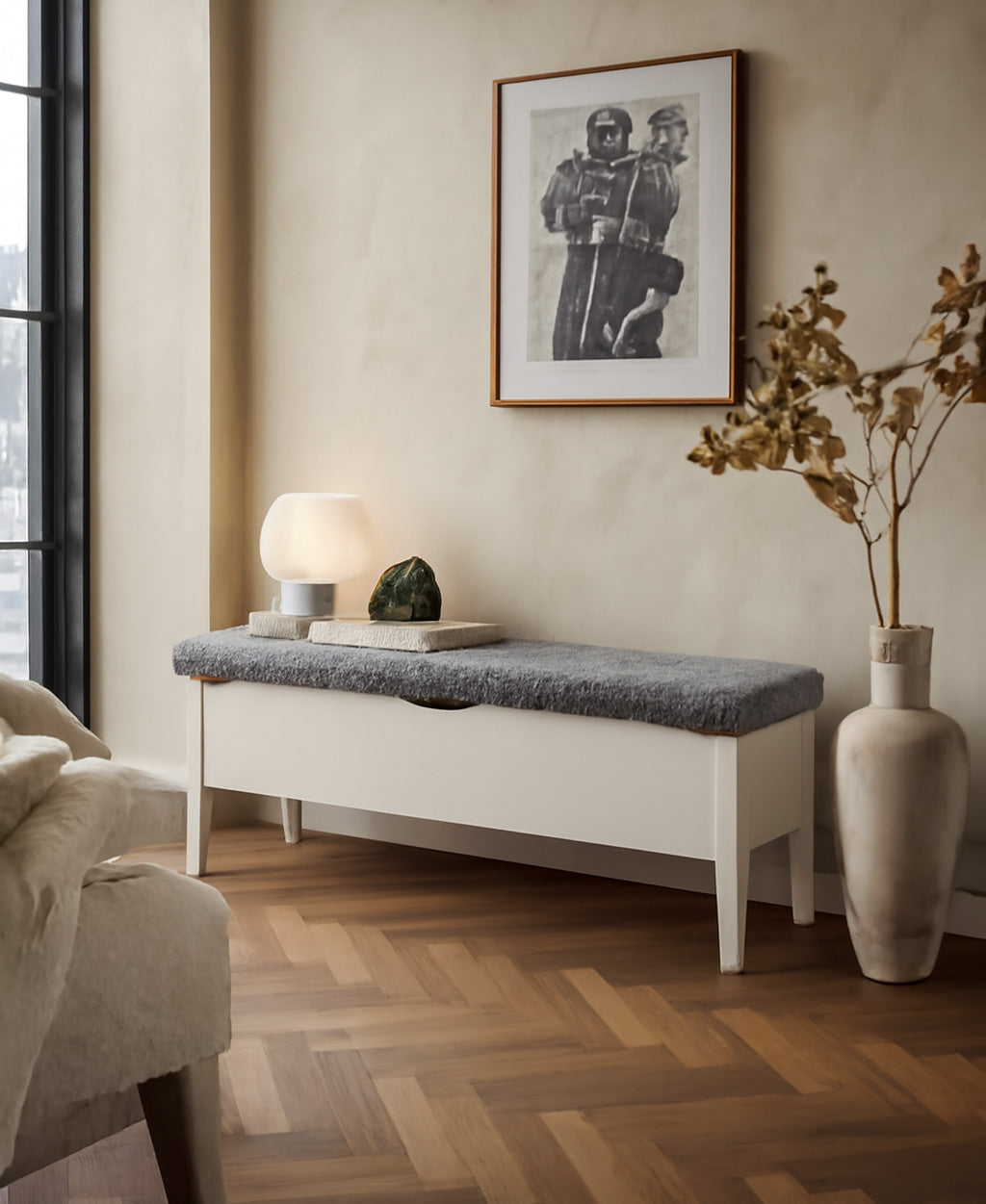 Klinte Bänk 120 Vit