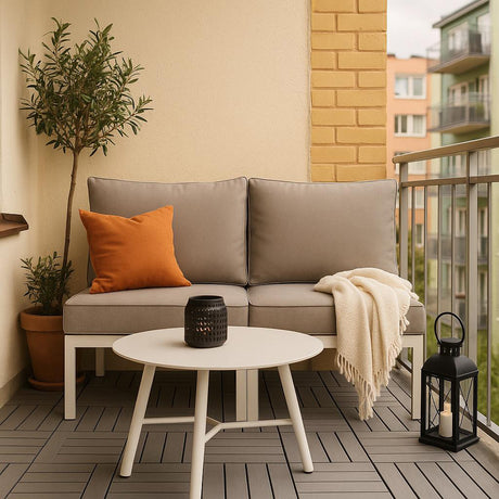 Leone 2-sits soffa utan armstöd Matt Vit