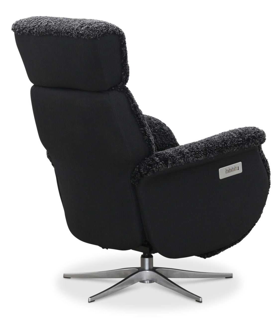 Lissabon Fåtölj Elektrisk Recline Fårskinn Mörkgrå