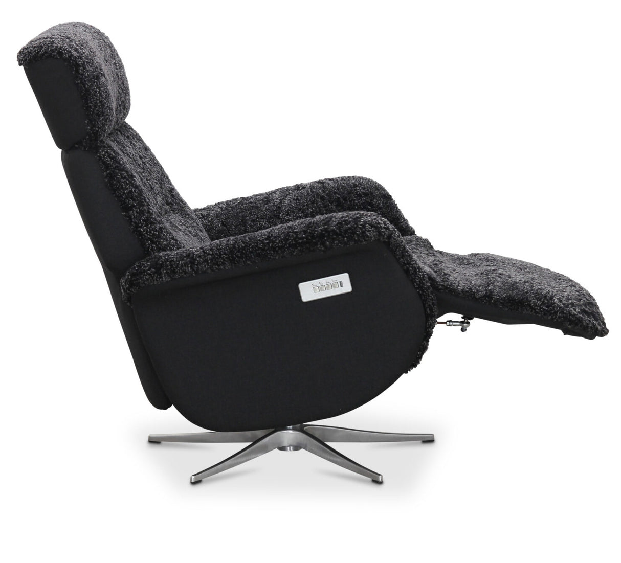 Lissabon Fåtölj Elektrisk Recline Fårskinn Mörkgrå