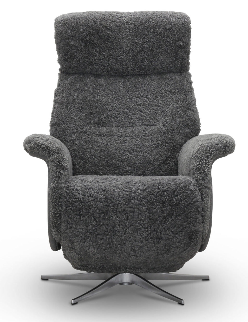 Lissabon Fåtölj Elektrisk Recline Fårskinn Ljusgrå