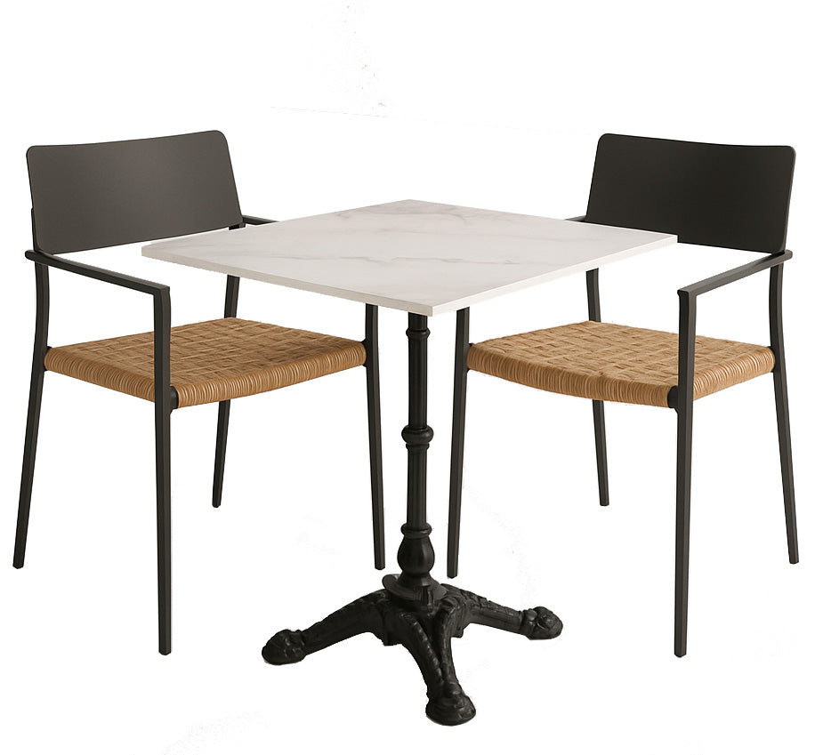 Loire Cafégrupp 70x70 cm ink Bergamo karmstol