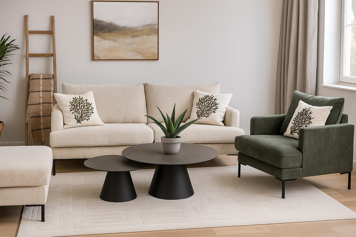 Luciana 3-sits Soffa Lincoln Creme