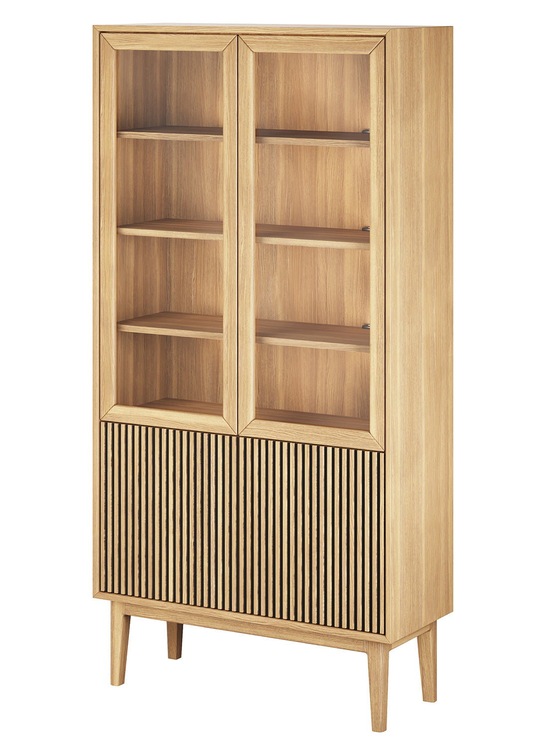 Broholm Vitrinskåp Lameller Oljad Ek