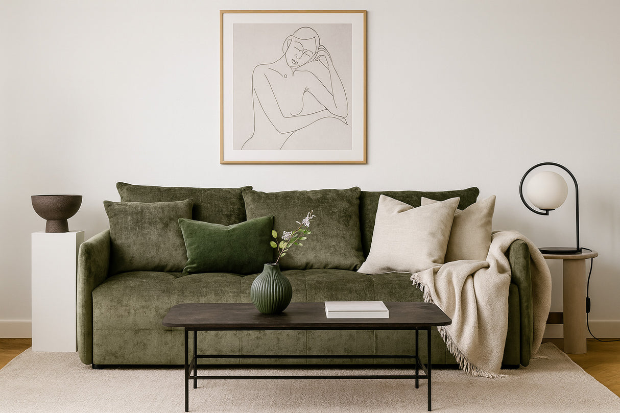 Ossian 3-sits Bäddsoffa Perfect Harmony Moss