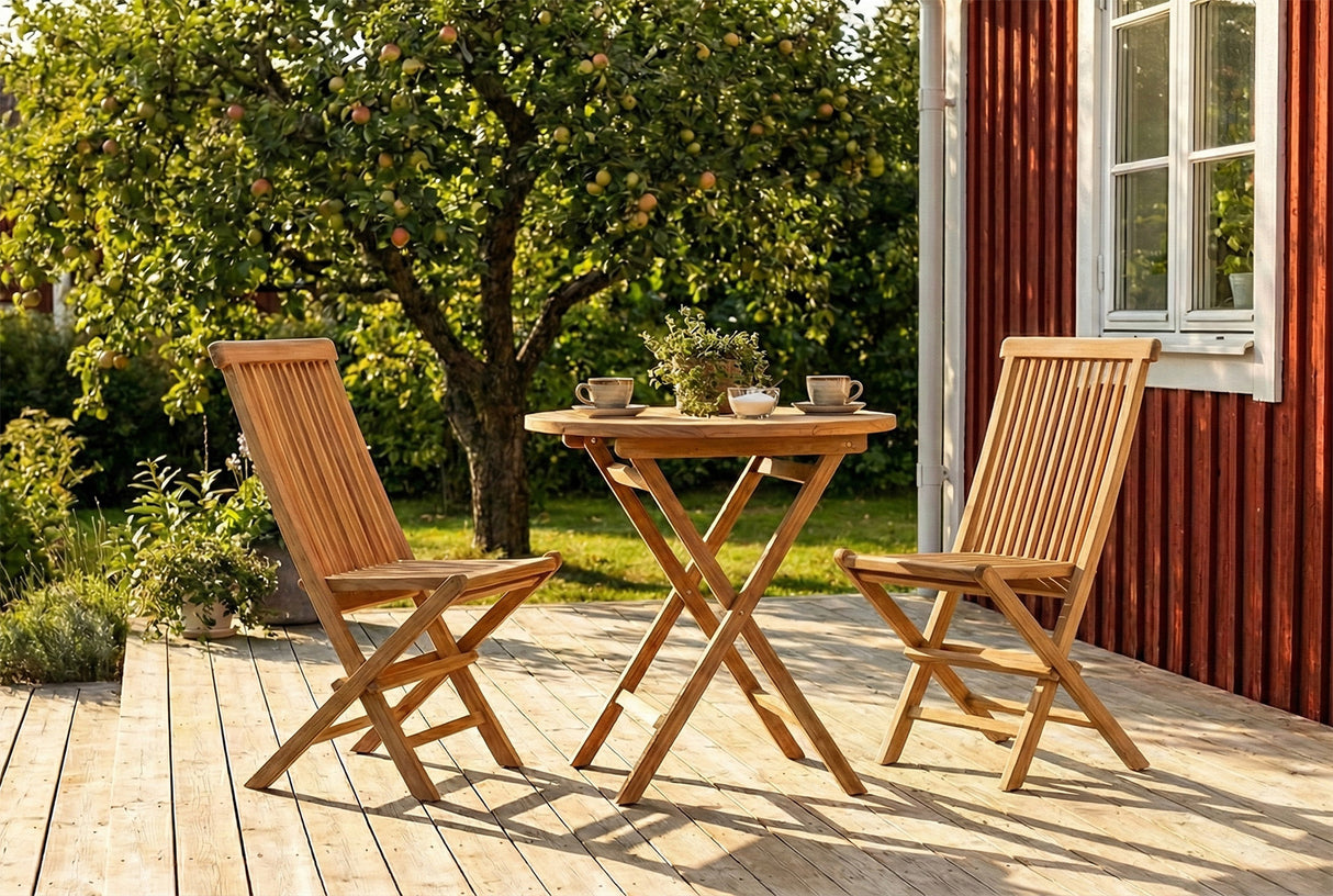 Rimini Cafebord 70 cm Teak