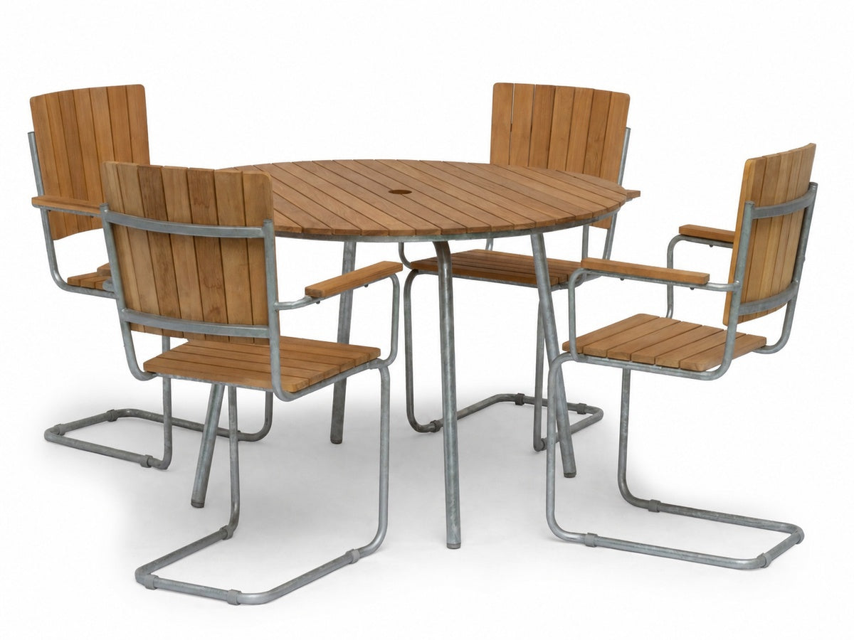 Sandhamn Utebord Ø120 cm Teak