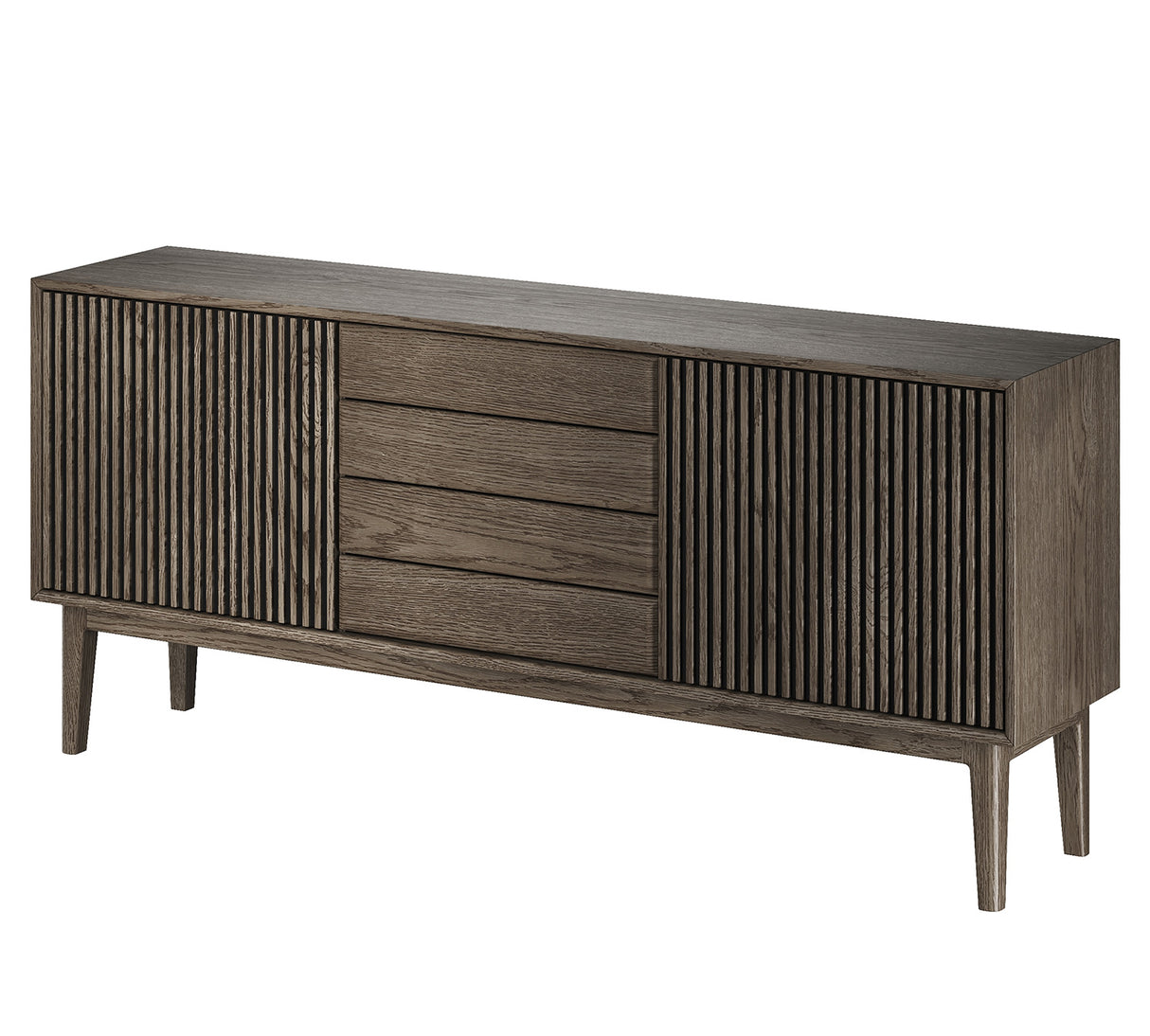 Broholm Sideboard Lameller Rökoljad Ek