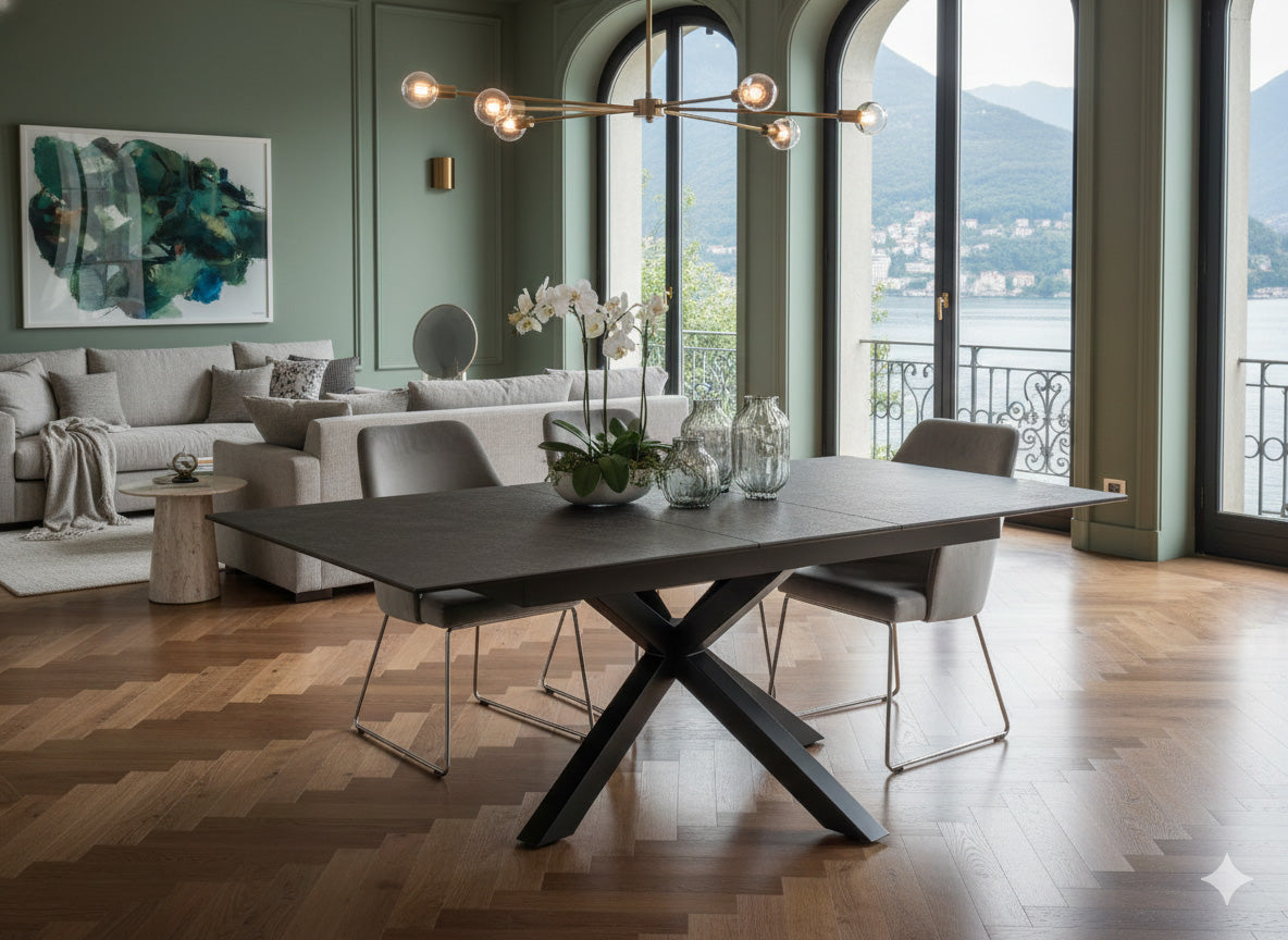 Verdun Matbord 100x200-240 cm Svart Fairbanks