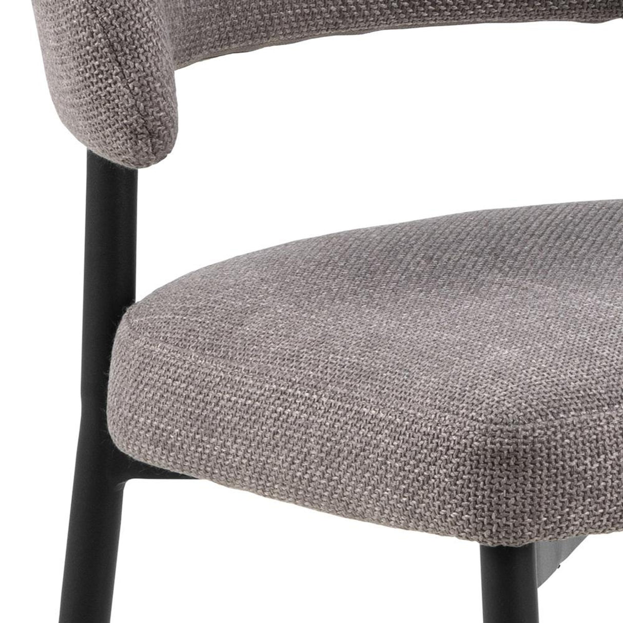 Kaley Matstol Basel tyg Gråbrun