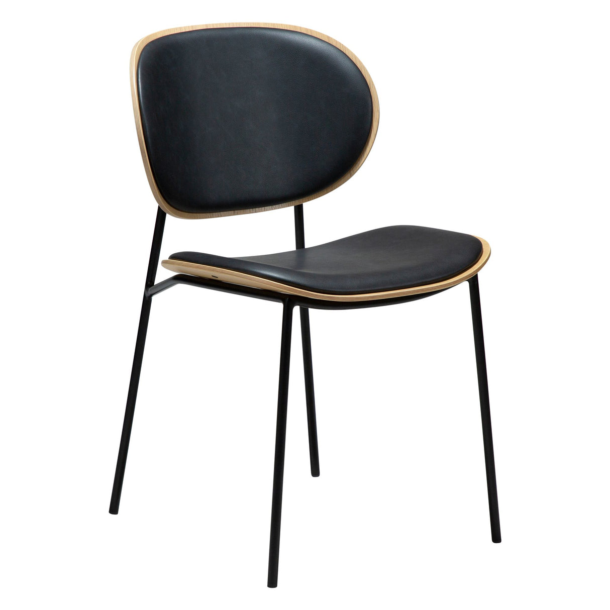 Clementina Stol Raven Black, Bleached Oak