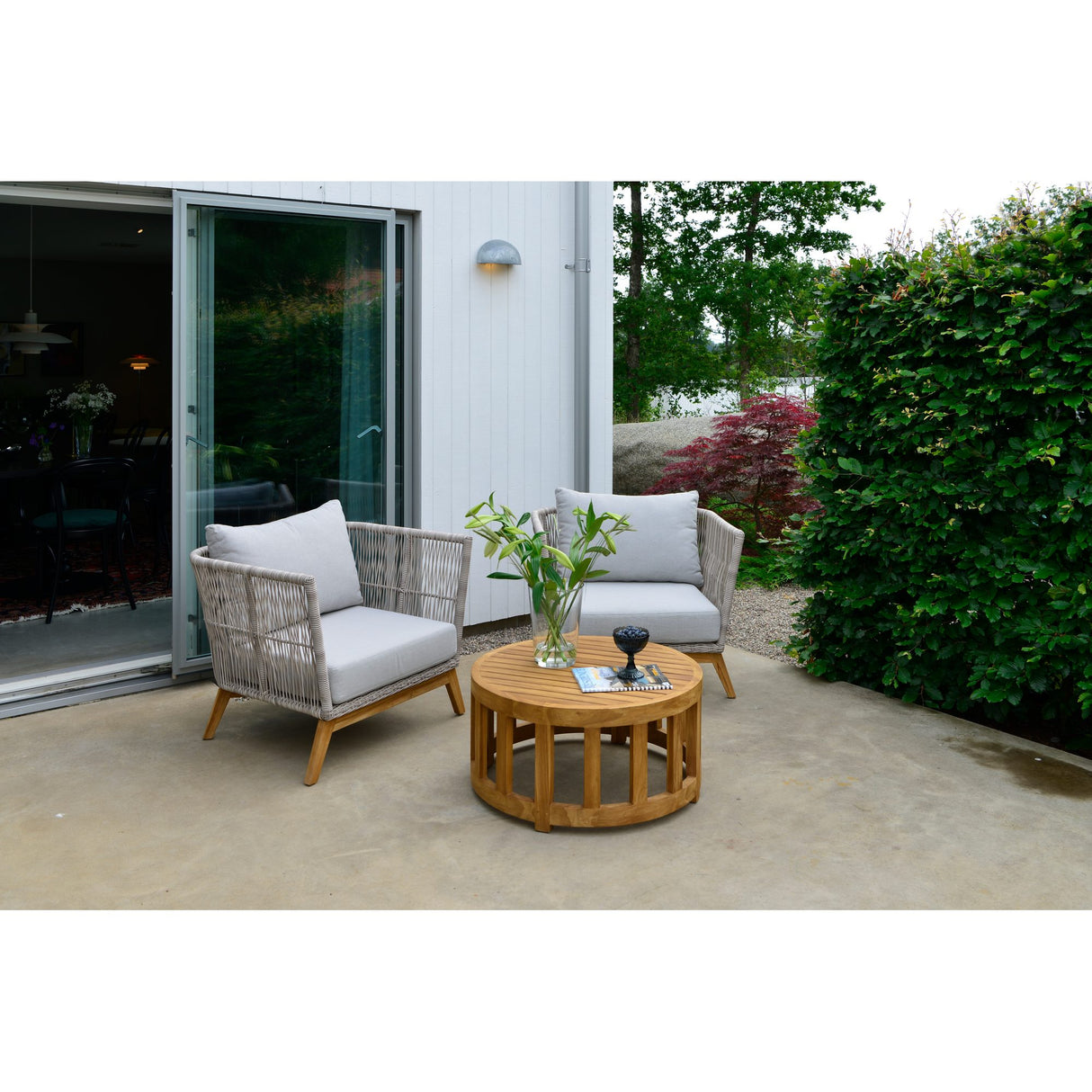 Himmelsnäs Utesoffbord Ø80 cm Brun