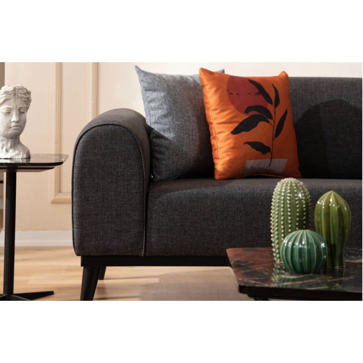 Lima 3-sits (220 x 84 x 77 cm) 3-sits bäddsoffa Antracit