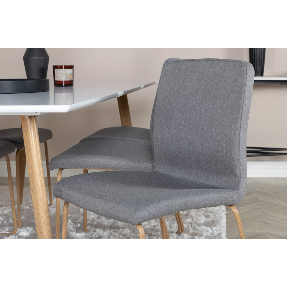 Polar, Mace Rektangulär matgrupp Grå,Natur, Natur,VIT, 180 x 90