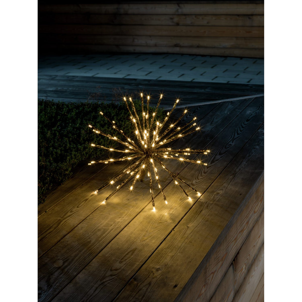 Dekorationsboll Spröt LED 40 cm Julstjärna Utomhus Guld