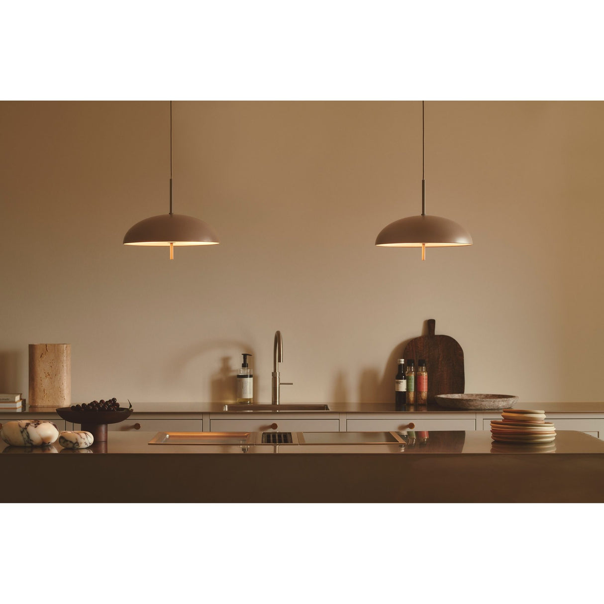 Versale Taklampa 35 cm, Brun