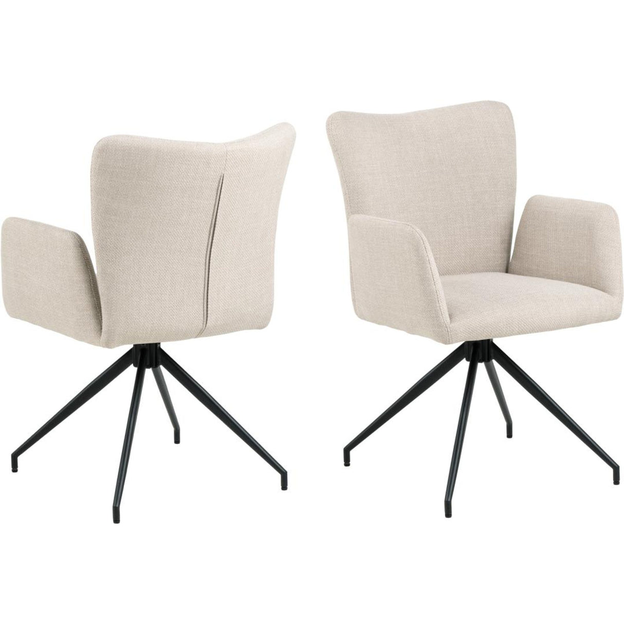 Millau Karmstol Basel tyg Beige