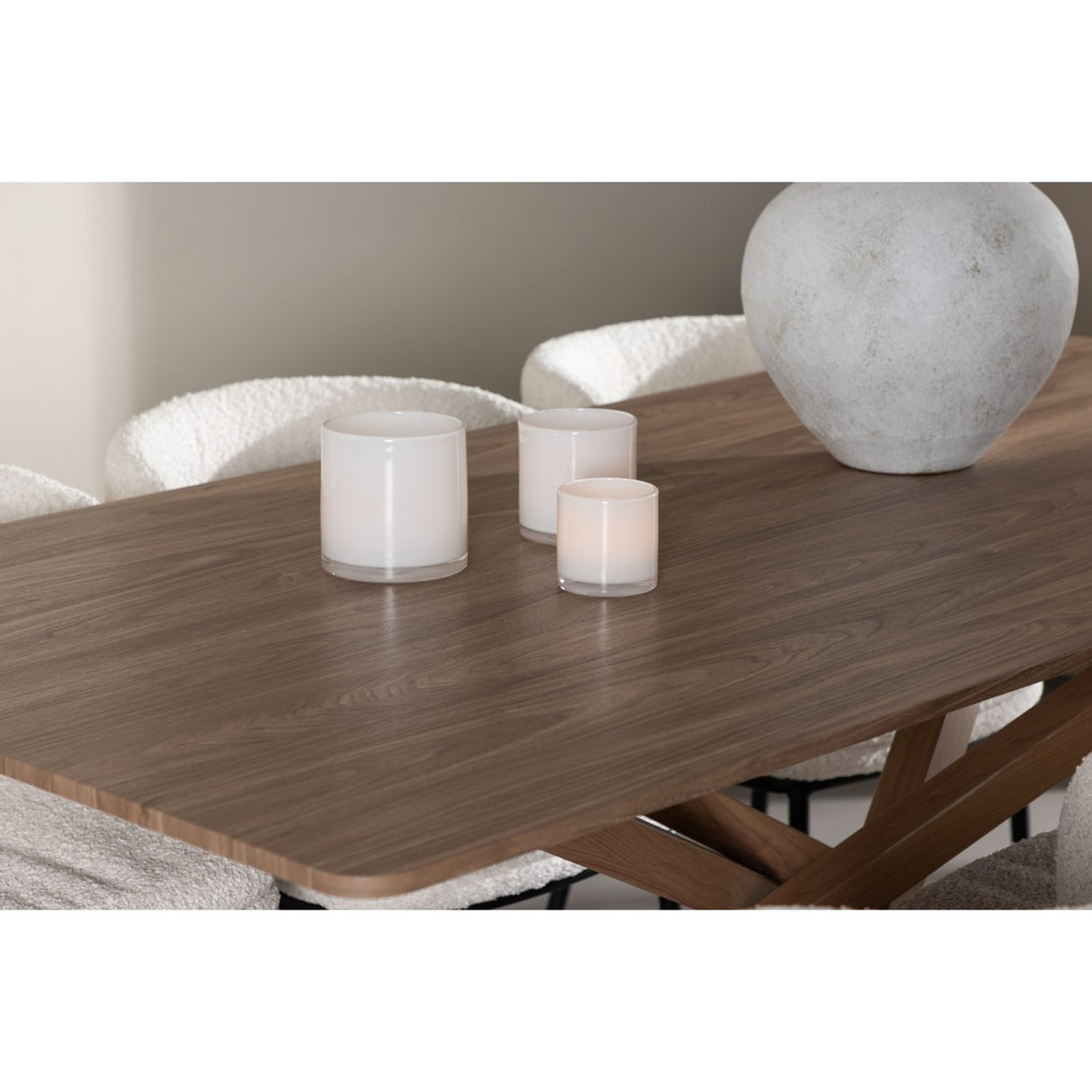 Piazza, Agnes Rektangulär matgrupp Svart,Vit, Mocka, 180 x 90