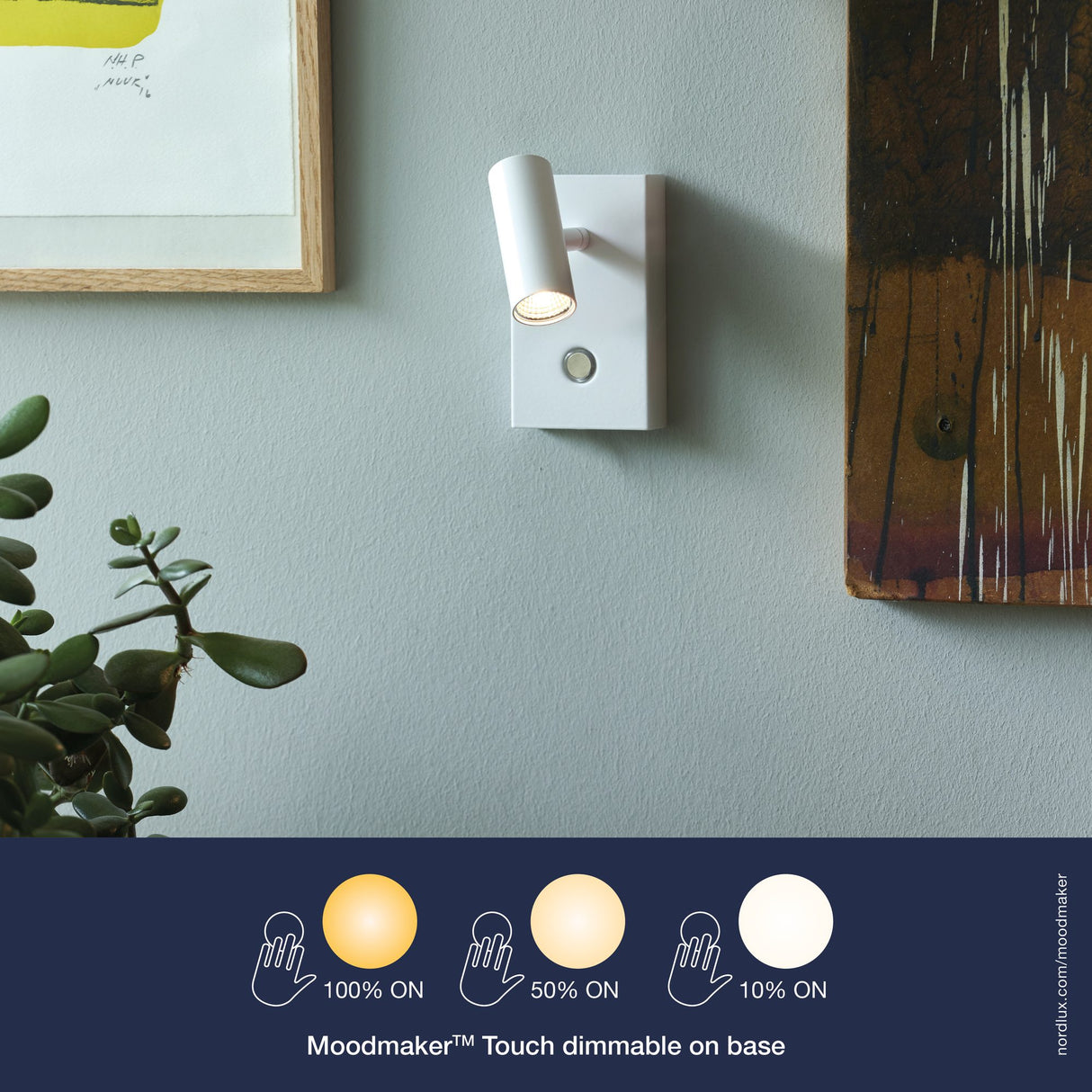 Omari Vägglampa Vit