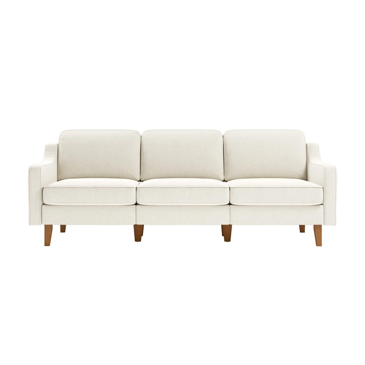 Kingston Extra (220 x 84 x 87 cm) 3-sitssoffa Mjölkskum valnöt