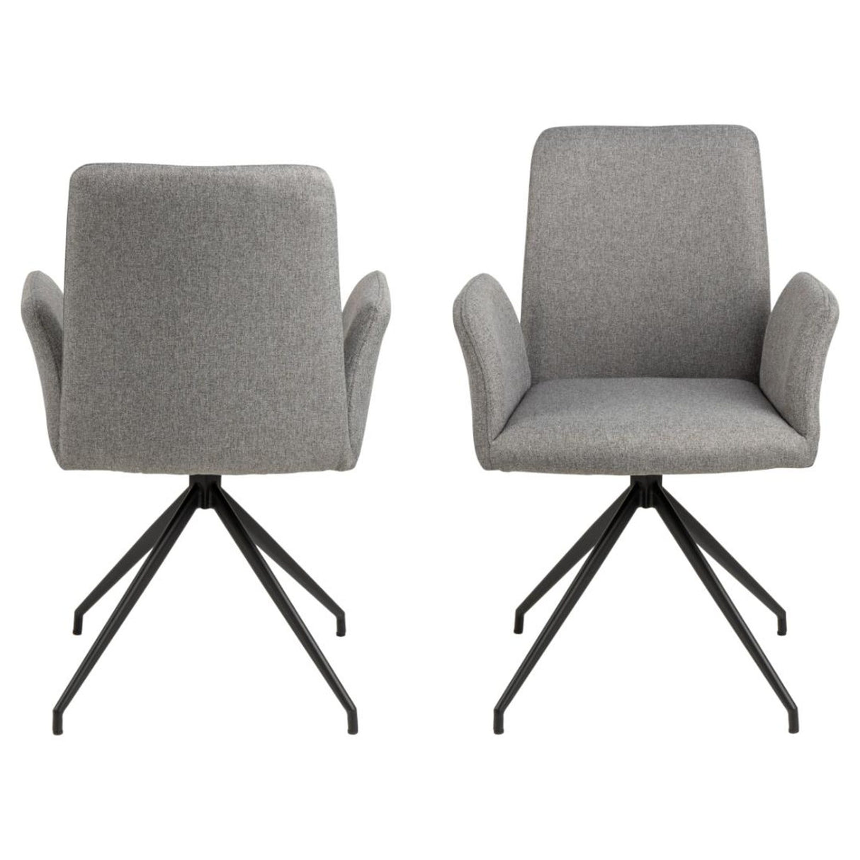 Naya Karmstol Malmo tyg Ljusgrå