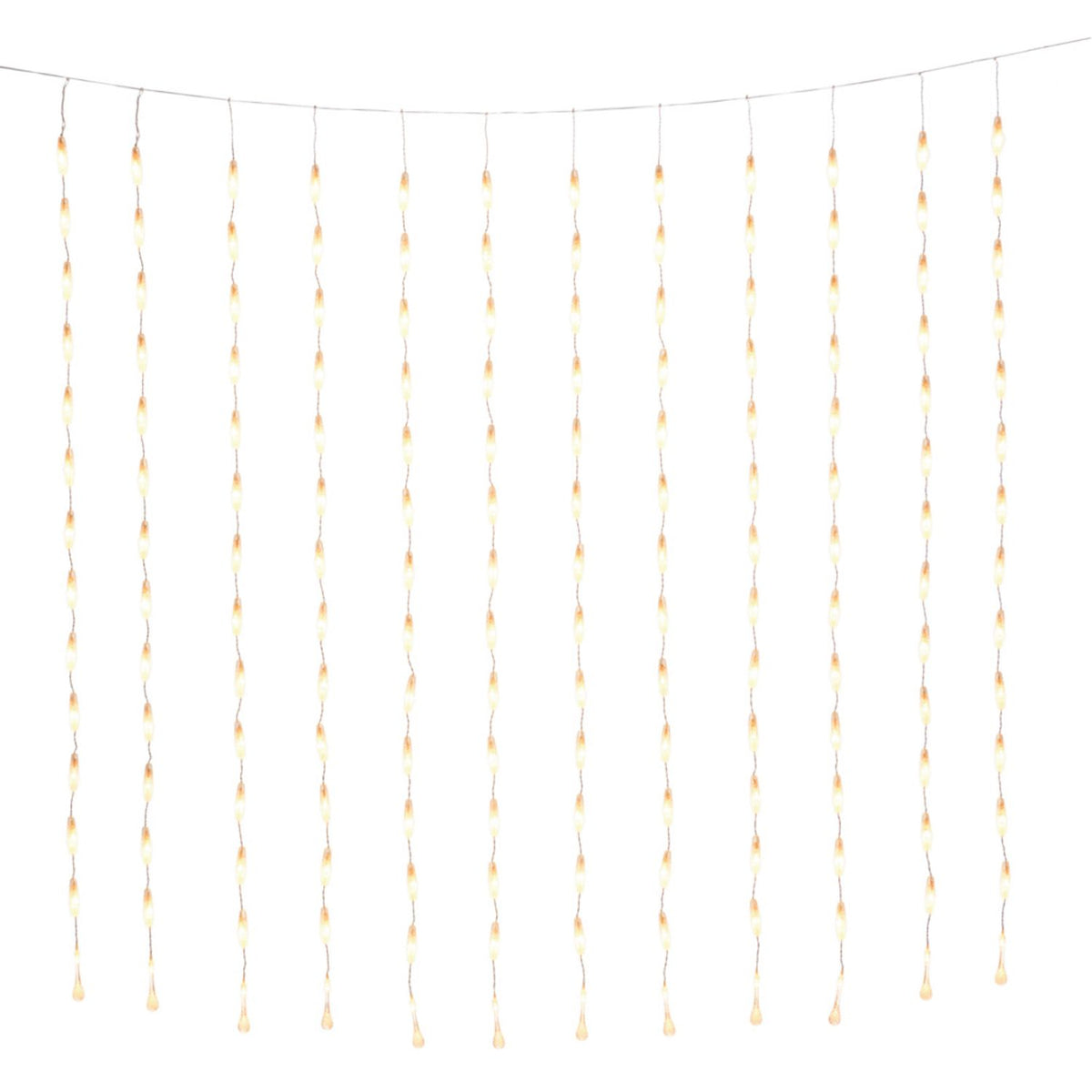 Gardin Droppar LED Ljusslinga Ute 200x200 cm, Amber