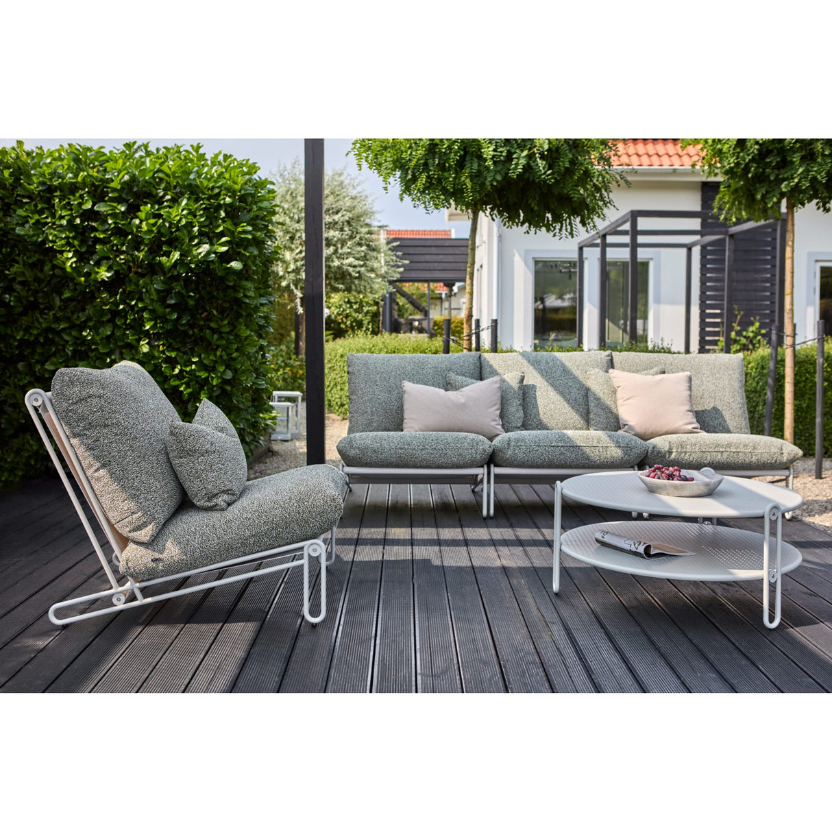 Blixt Loungefåtölj Light Grey/Verde