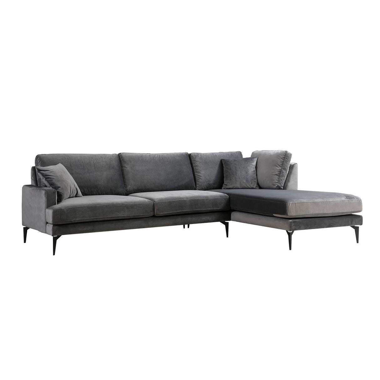 Quito Hörn (283-180 x 90 x 88 cm) Hörnsoffa Antracit, Vänster