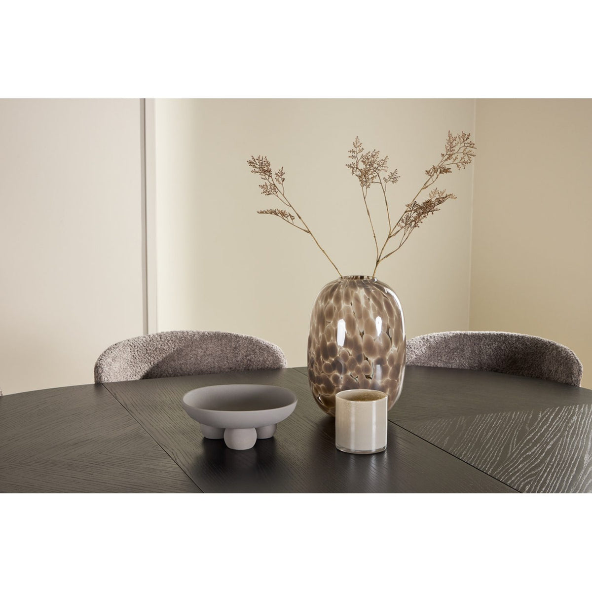 Strada, Astoria Oval matgrupp Brun, Svart, 6st