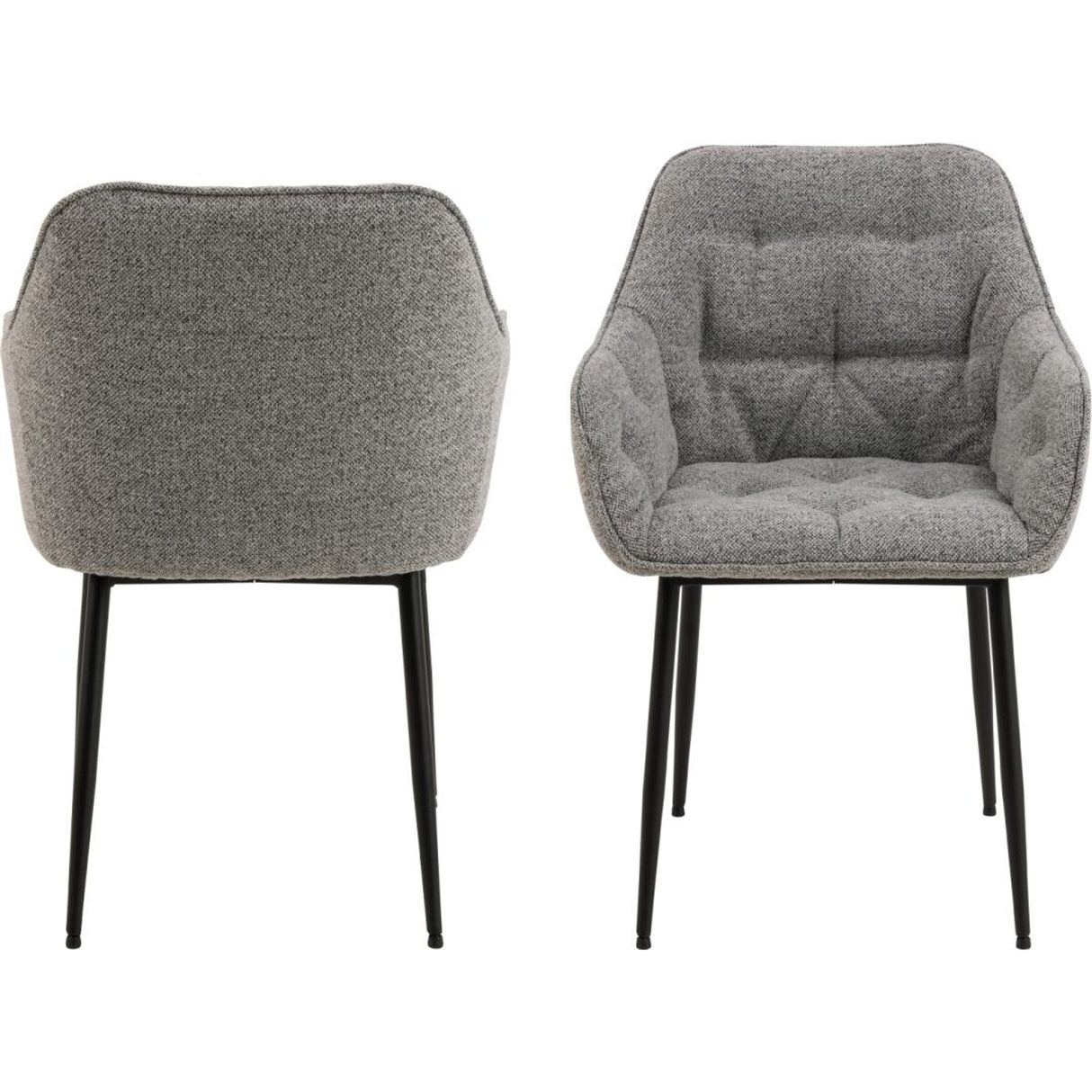 Toulon Karmstol Monza tyg Grå