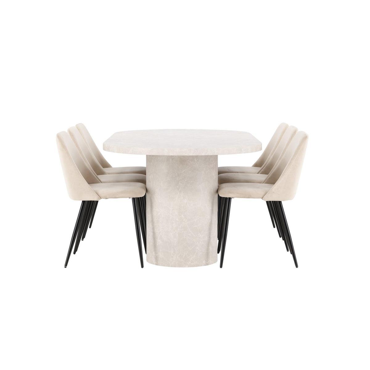 Narvik, Night Oval matgrupp Beige, Svart, Beige, 200 x 100