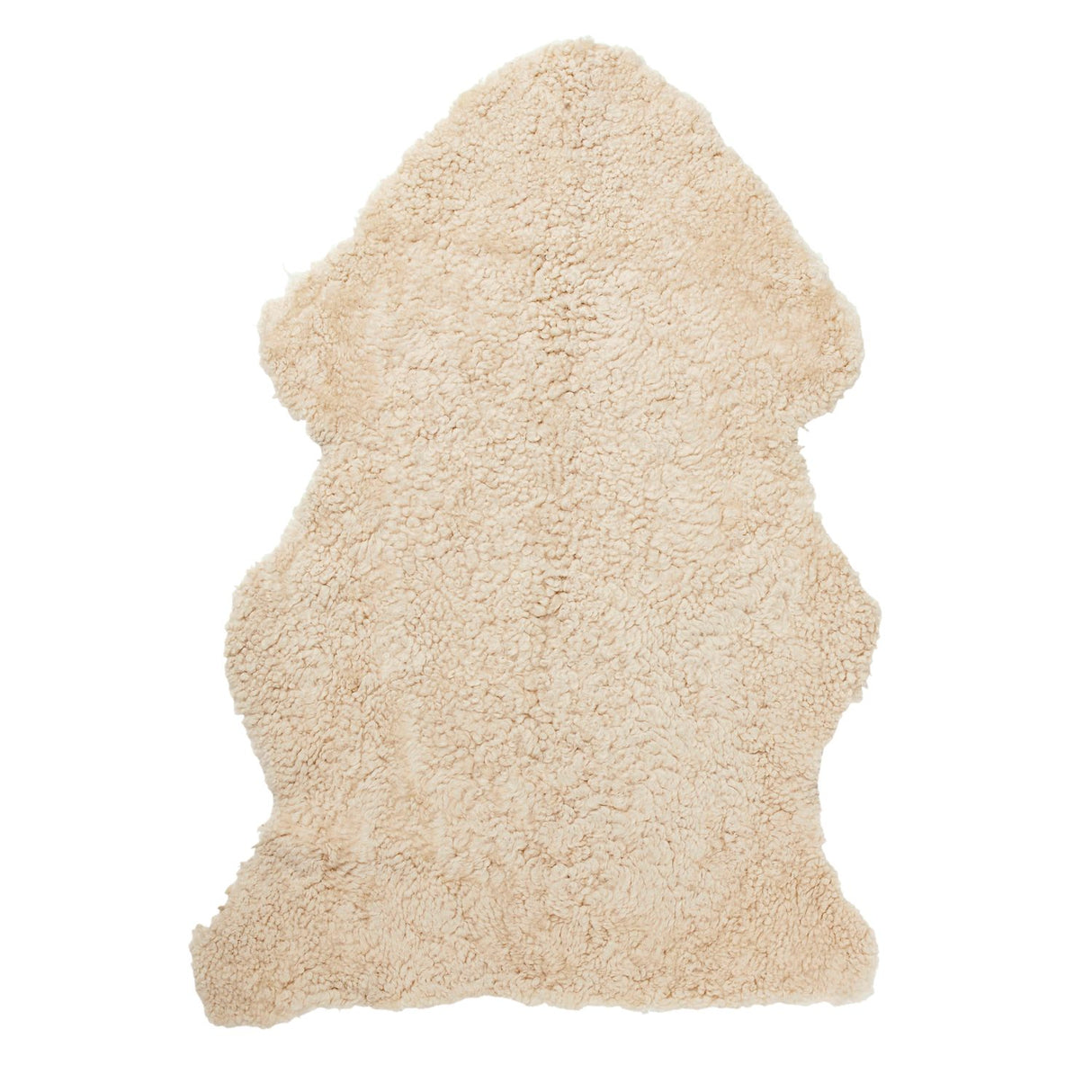 Curly Fårskinn Fäll Beige Moonlight