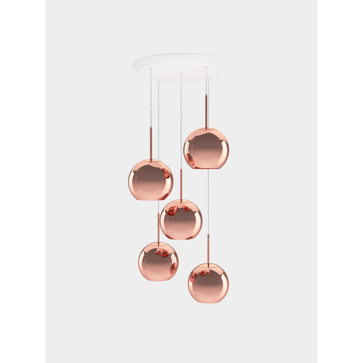 Copper Rund Pendelsystem With LED