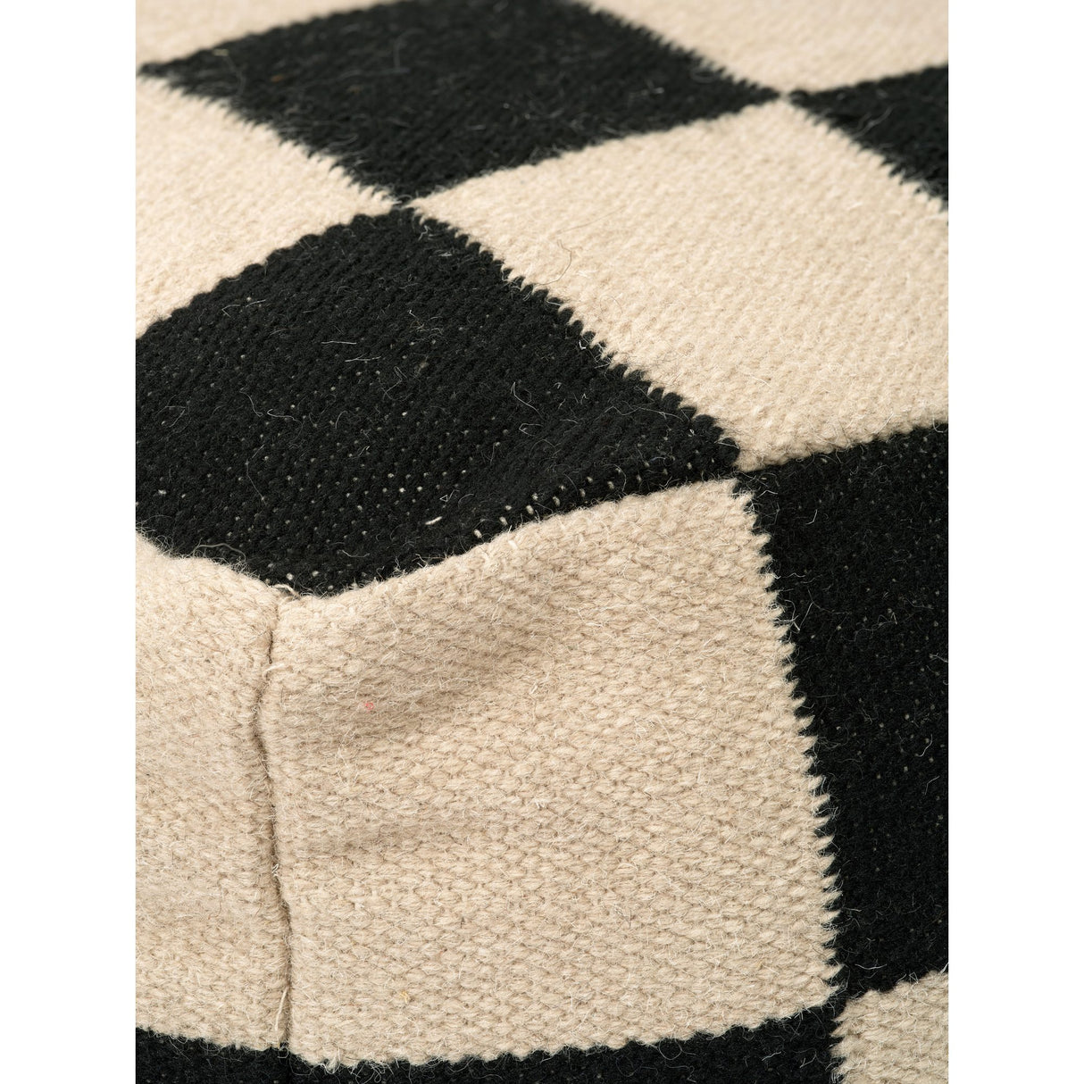 Square Puff Svart/Natur