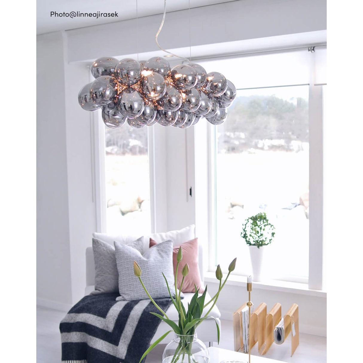 Gross Bar Taklampa Rökgrå