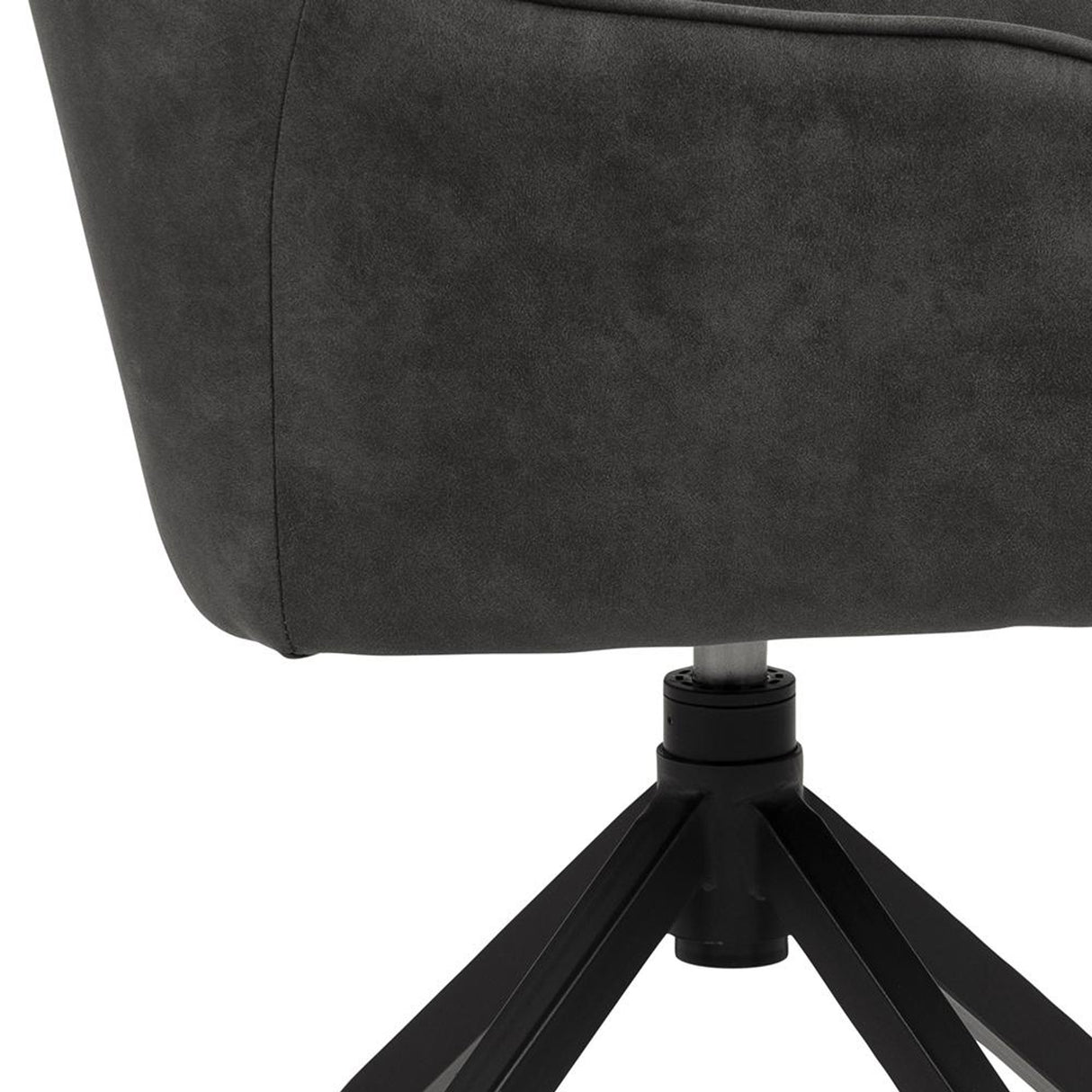 Laval Karmstol Snurr Preston tyg Antracit