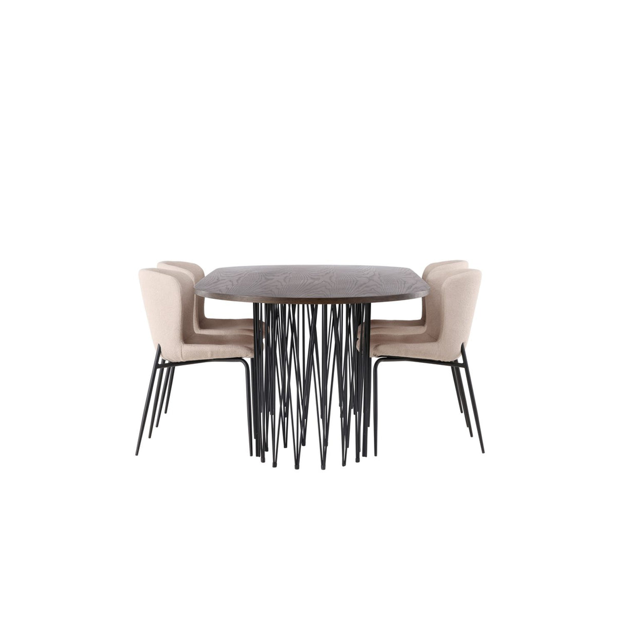 Stone, Modesto Oval matgrupp Beige,Svart, Svart, mocka, 220 x 100