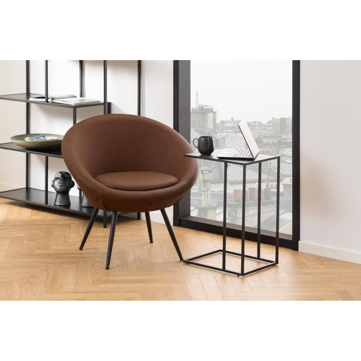 Tarbes Sidobord 63x43x35 cm Svart